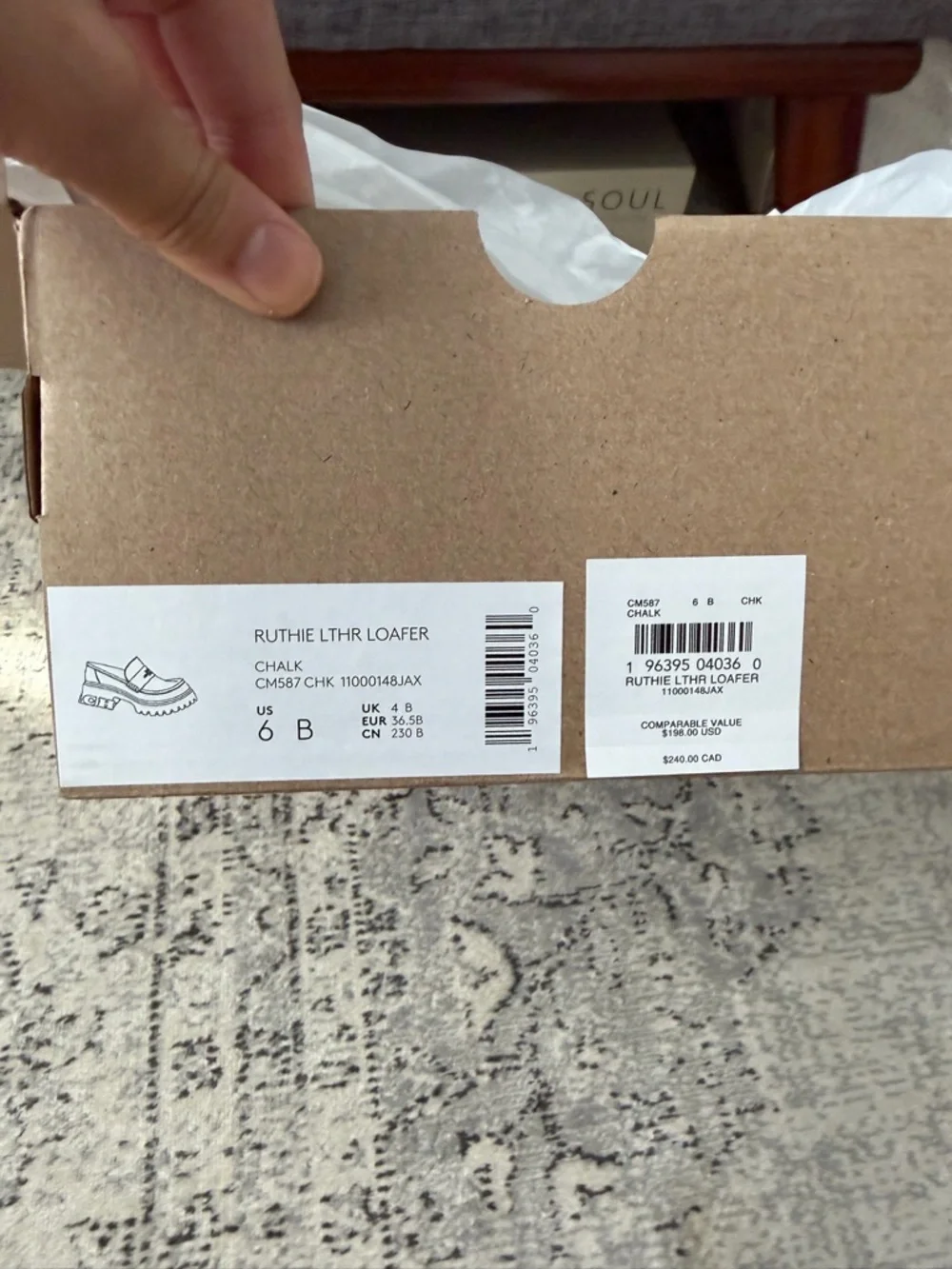 Coach Ruthie Leather Cream Platform Loafers with Black Lug Sole - Picture 5 of 6